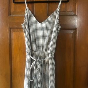 H&M NWT Romper sz S- cream w/ black checkers